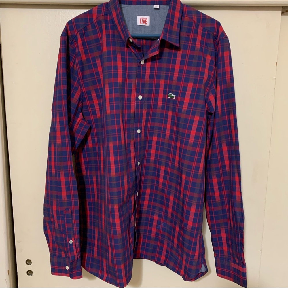 Lacoste button shirt mens size xl